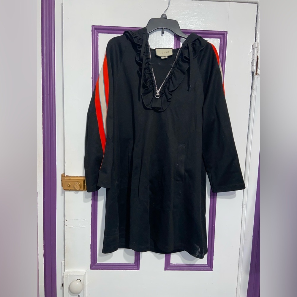 Gucci Black Hoodie with Red Accents